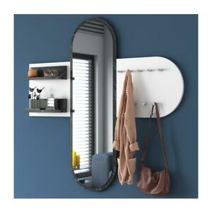 Fali tükör RANI 125x120 cm fehér/fekete 893RAN4925 kép