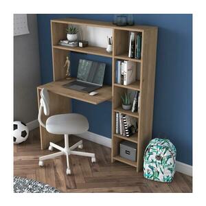 Munkaasztal polccal RANI 113, 2x141, 8 cm barna 893RAN2706 kép