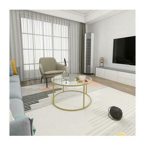 BERLIN konferencia asztal 80x45 cm arany/átlátszó 706CLN1136 kép