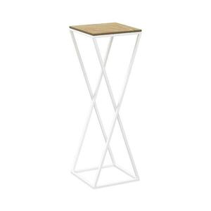 Virágállvány 70x24 cm fehér 994 kép