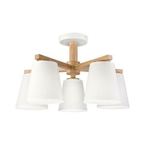 Felületre szerelhető csillár ELLIE 5xE27/15W/230V fehér/tölgy LM kép