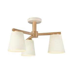 Felületre szerelhető csillár ELLIE 3xE27/15W/230V krémes/tölgy LM kép