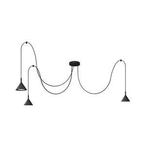 Csillár zsinóron ETNA LONG 3xGX53/10W/230V pók fekete W kép