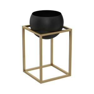 Fém virágcserép 51, 3x29 cm arany színben 9007 kép