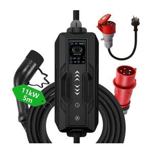 EV töltőállomás 16A/380V + 230V csatlakozó, 5m kábel, tok NSE001 kép