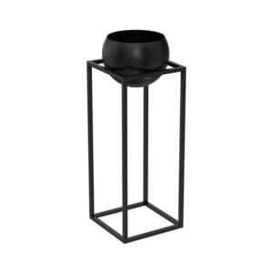 Fém virágcserép 81, 3x29 cm fekete 9005 kép