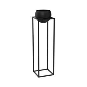 Fém virágcserép111, 3x29 cm fekete 9006 kép