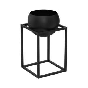 Fém virágcserép 51, 3x29 cm fekete 9004 kép