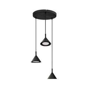 Csillár zsinóron ETNA 3xGX53/10W/230V fekete W kép