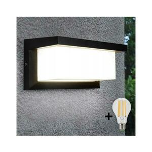 LED Kültéri fali lámpa NEELY 1xE27/9W/230V 4000K IP54 fekete BW0332+BG0281 kép