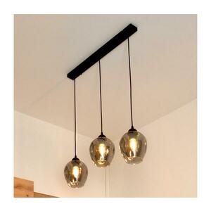 Csillár zsinóron LILI 3xE27/15W/230V fekete/szürke W kép