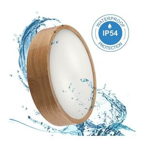 Fürdőszobai mennyezeti lámpa OAK 3xE27/15W/230V tölgy, átm. 37 cm IP54 LD kép