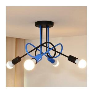 Felületre szerelhető csillár OXFORD 4xE27/15W/230V fekete/kék W kép