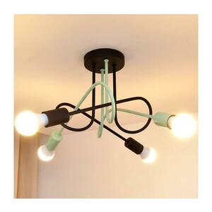 Felületre szerelhető csillár OXFORD 4xE27/15W/230V fekete/zöld W kép