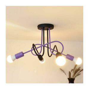 Felületre szerelhető csillár OXFORD 4xE27/15W/230V fekete/lila W kép