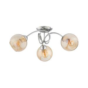 Felületre szerelhető csillár TEVI 3xE27/60W/230V fényezett króm/bézs 62413 kép