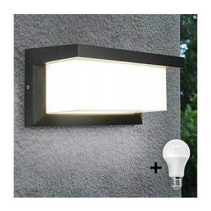 LED Kültéri lámpa izzóval szürkületérzékelővel NEELY 1xE27/9W/230V IP54 BG0715+BW0296 kép