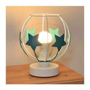 Gyerek asztali lámpa STARS 1xE27/15W/230V türkiz/fehér B kép
