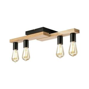 Felületre szerelhető csillár MATTE 4xE27/15W/230V fekete/tölgy LM kép