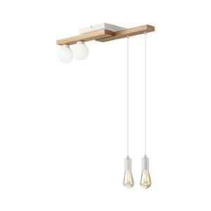 Csillár zsinóron CORTINA 2xE27/15W/230V + 2xG9/5W/230V fehér/tölgy LM kép