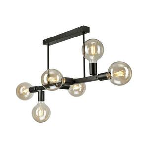 Csillár rúdon ASTRID 6xE27/60W/230V fekete LM kép