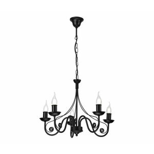 Csillár láncon DONATO 5xE14/40W/230V fekete LM kép