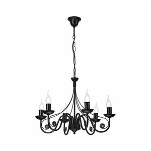 Csillár láncon DONATO 6xE14/40W/230V fekete LM kép