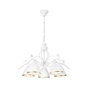 Csillár láncon RETRO II 5xE27/60W/230V fehér LM kép