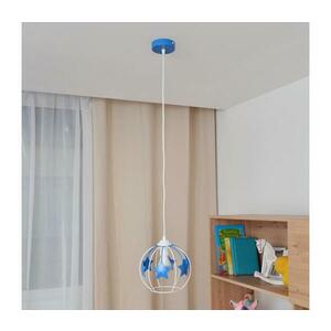 Gyerek csillár zsinóron STARS 1xE27/15W/230V kék/fehér W kép