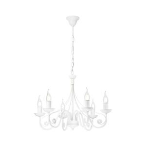 Csillár láncon DONATO 6xE14/40W/230V fehér LM kép