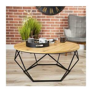 HowHomely Kávésasztal DIAMOND 40x90 cm fekete/barna 10 kép