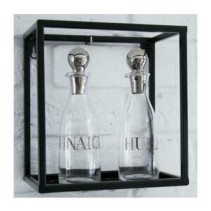 HowHomely Fali polc 20x20 cm fekete, falra szerelhető 10 kép