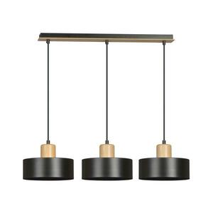 EMIBIG Csillár zsinóron TORIN 3xE27/15W/230V fekete 1046/3 kép