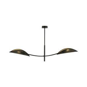 EMIBIG Csillár rúdon LOTUS 2xE14/10W/230V fekete/arany 1106/2 kép