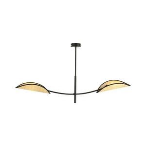 EMIBIG Csillár rúdon LOTUS 2xE14/10W/230V fekete/bézs 1108/2 kép