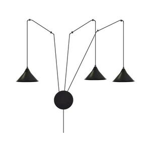 EMIBIG Csillár zsinóron ABRAMO 3xE27/15W/230V fekete 160/3 kép
