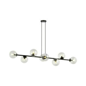 EMIBIG Csillár zsinóron ROSSI 8xE14/10W/230V fekete/átlátszó 874/8 kép