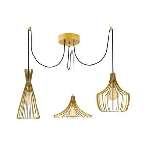 Csillár zsinóron MEZOPOTAMYA 3xE27/40W/230V pók arany 525NOR1612 kép