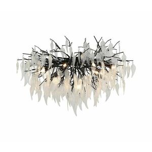 Kristály felületre szerelhető csillár 10xG9/40W/230V fekete CA043/600C kép