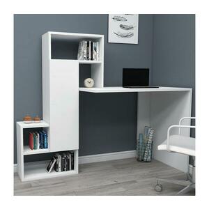 Munkaasztal polccal IRMAK 119x138, 6 cm fehér 550ARN2210 kép