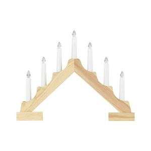 LED Karácsonyi gyertyatartó 7xLED/2xAA bézs DCAW11 kép