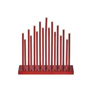 LED Karácsonyi gyertyatartó 17xLED/3xAA piros DCAW03 kép