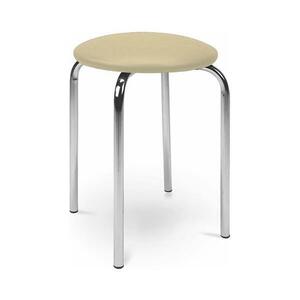 Halmar Taburet CHICO 47x41 cm bézs/króm V kép