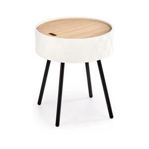 Halmar Kávésasztal AURA 45x38 cm fehér/fekete/bézs V kép