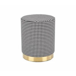 Halmar ARUNA puff pr. 36 cm fehér/fekete/arany V kép