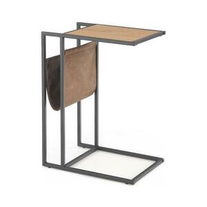 Halmar Kisasztal COMPACT 65x47 cm fekete/barna V kép