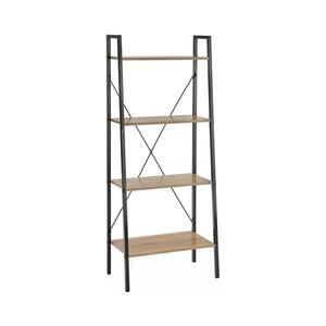 Halmar Könyvespolc NARVIK 148x60 cm fekete/tölgy sonoma V kép