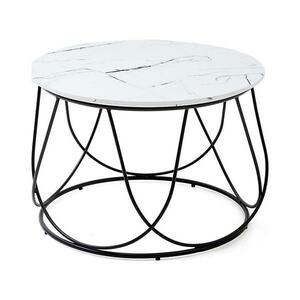 Halmar Kávésasztal NUBIRA 41x60 cm fekete/márvány dekoráció V kép