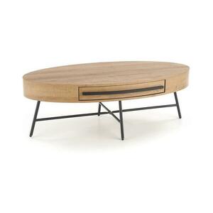 Halmar Kávésasztal CAROLINA 41x120 cm arany tölgy/fekete V kép