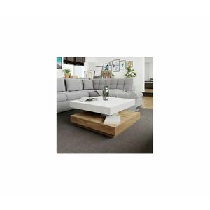 MIRJAN 24 Kávésasztal NENANI 34x70 cm fehér/tölgy wotan kép